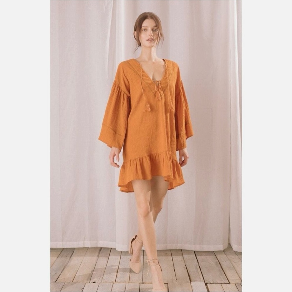 NWOT- Burnt orange- fall dress